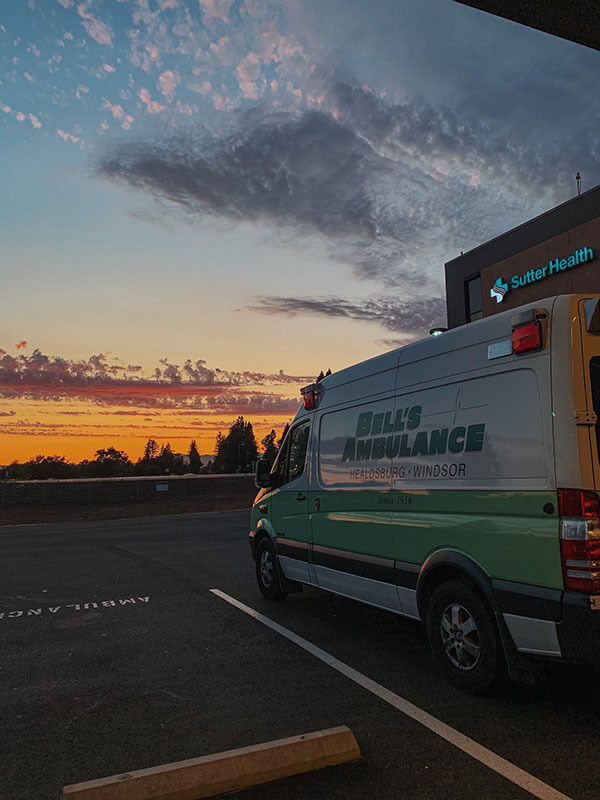 Bell's Ambulance at Sunset